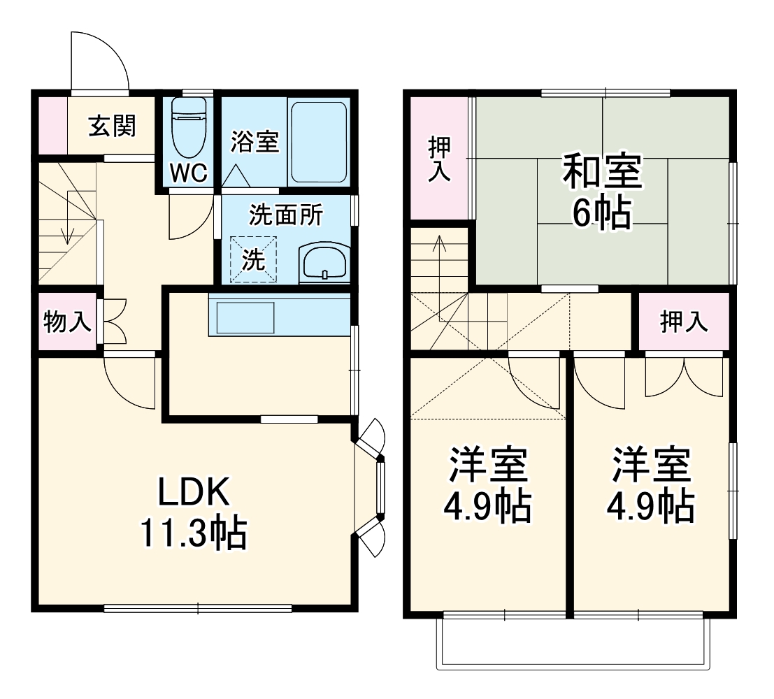 ツインハイツ能見台2の間取り