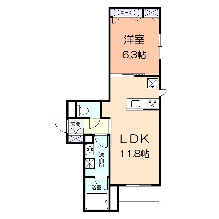オークスアレイ淵野辺の間取り