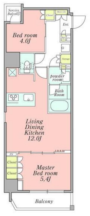 クレストコート新宿山吹町の間取り