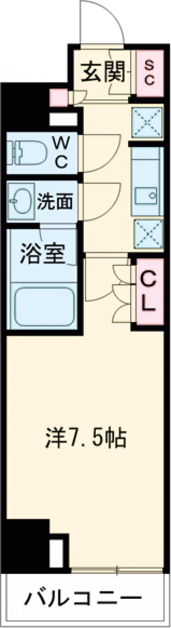 クレストコート新宿山吹町の間取り