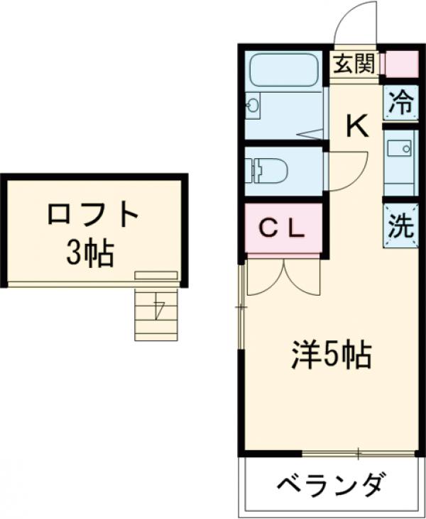 レインボー国立の間取り