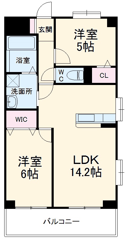 エール中島の間取り
