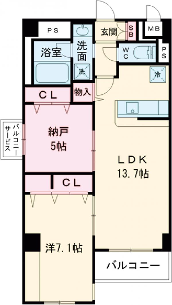 GARDEN COURT A 西高島平の間取り