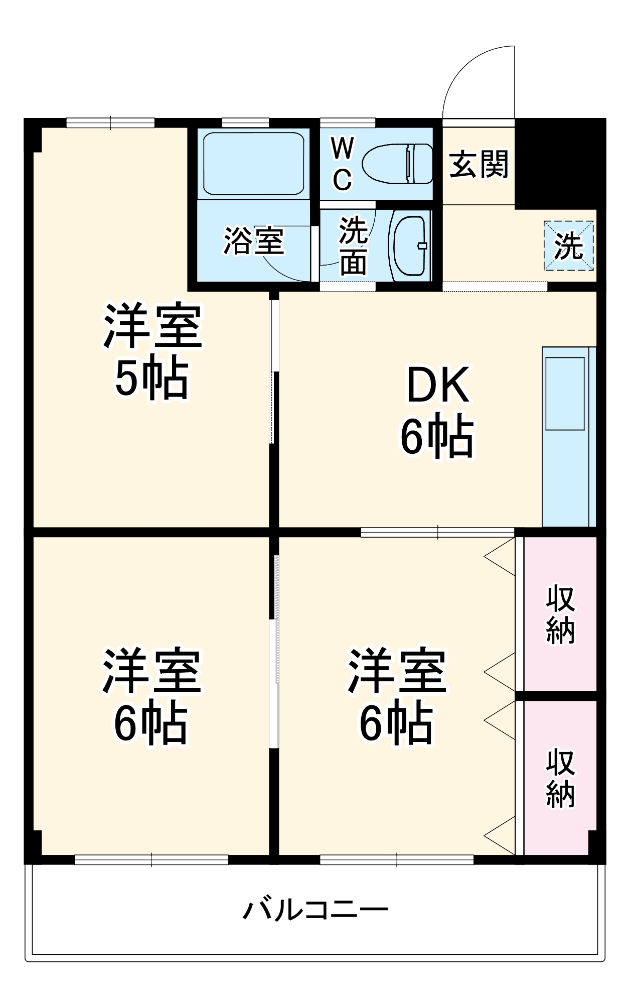 田中マンション・302号室の間取り