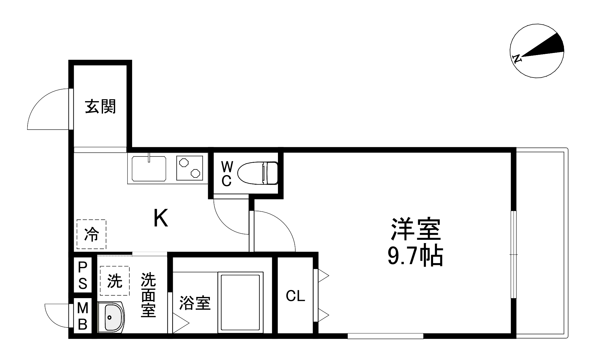 フジパレス都島御幸町Ⅴ番館の間取り
