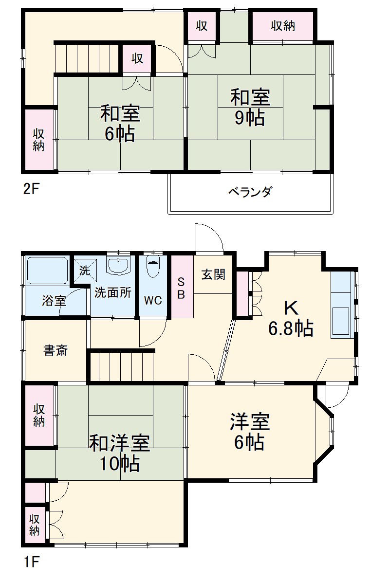 上の宮貸家の間取り