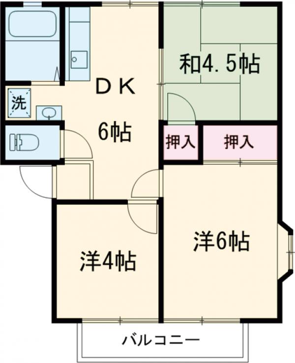 ハイツカミオの間取り