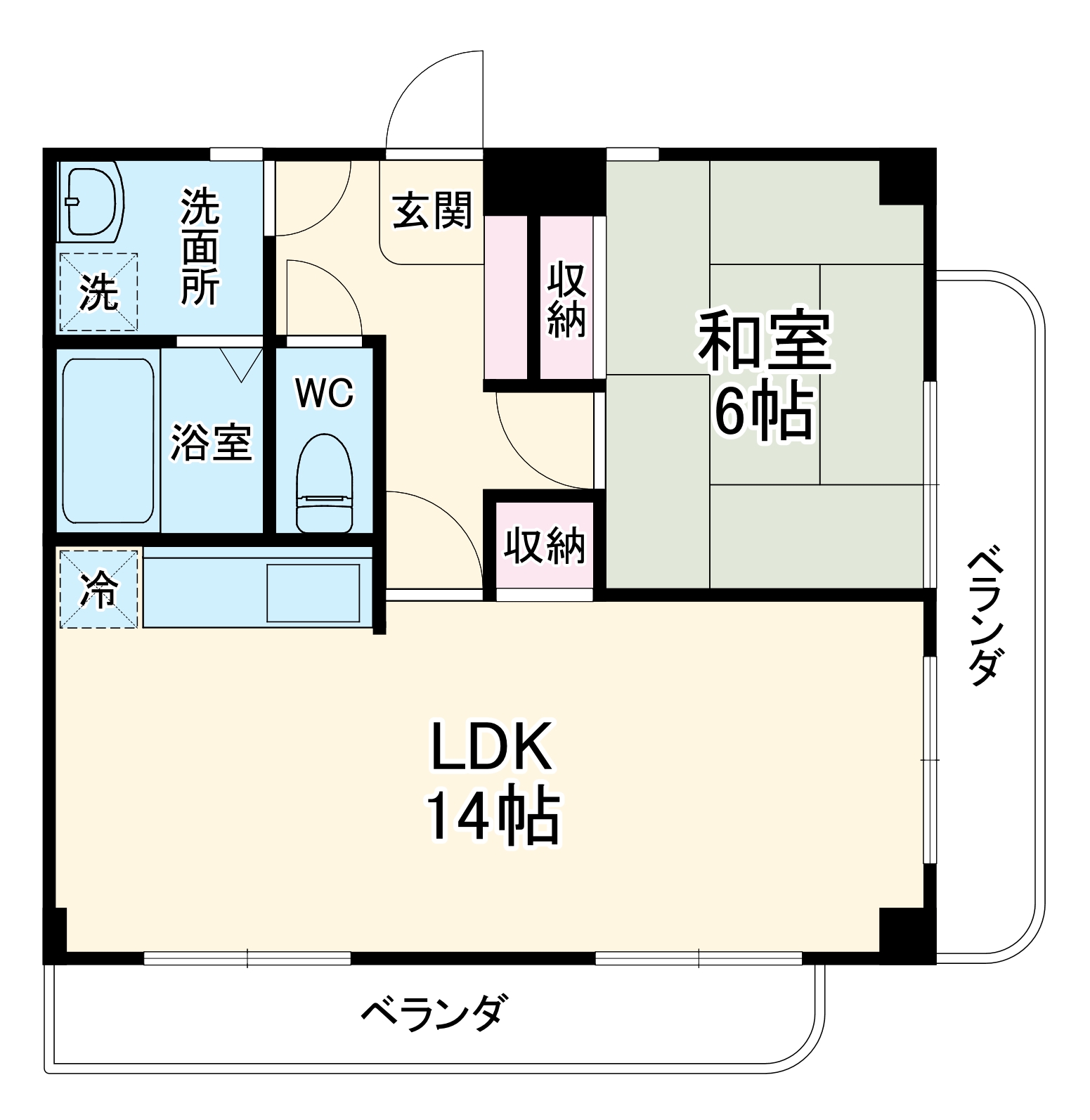 岩井堂マンションの間取り