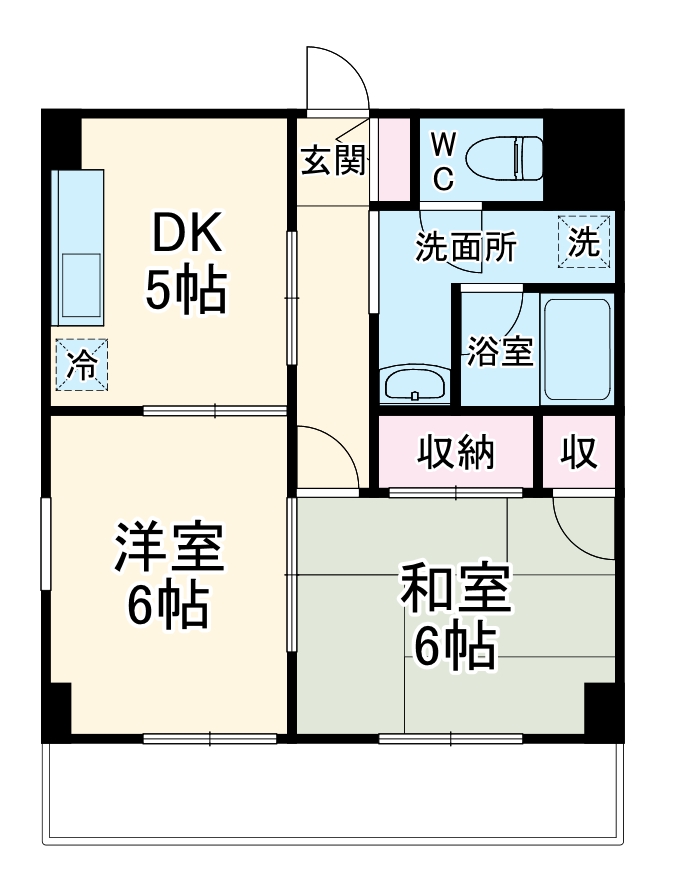 サンハイム原木中山の間取り