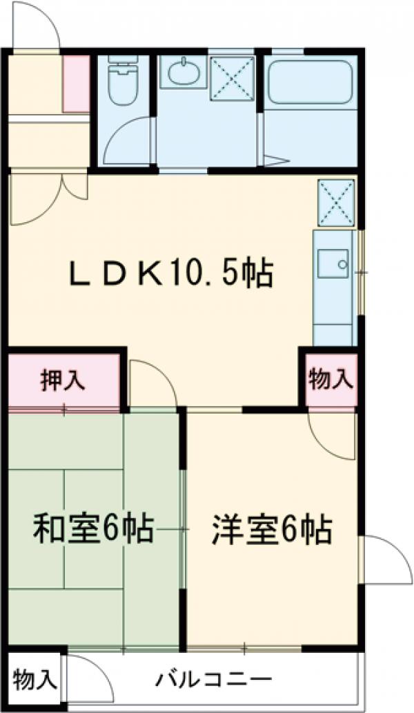 ブルーウィングみなみ Aの間取り