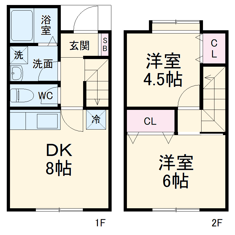 石川テラスハウスⅡの間取り