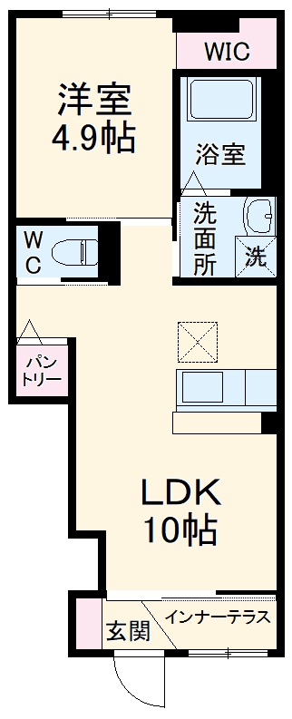 南矢名の完工年月(2023年4月)築の賃貸アパートの間取り