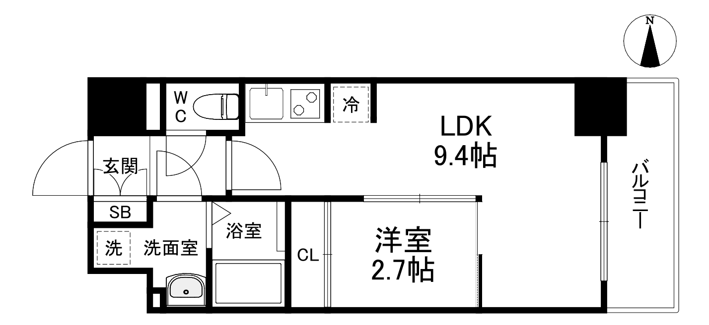 セレーノ南森町の間取り