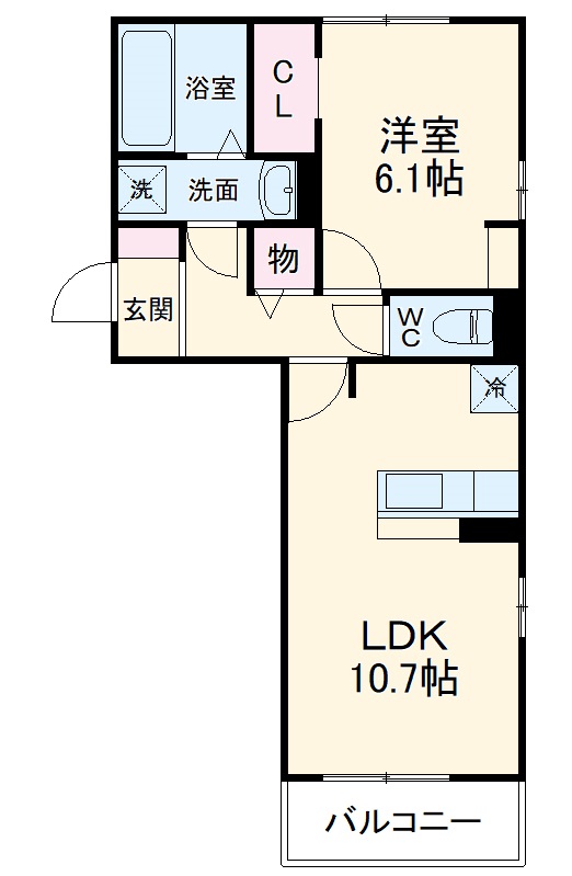 ウェルデンスD-stay Aの間取り