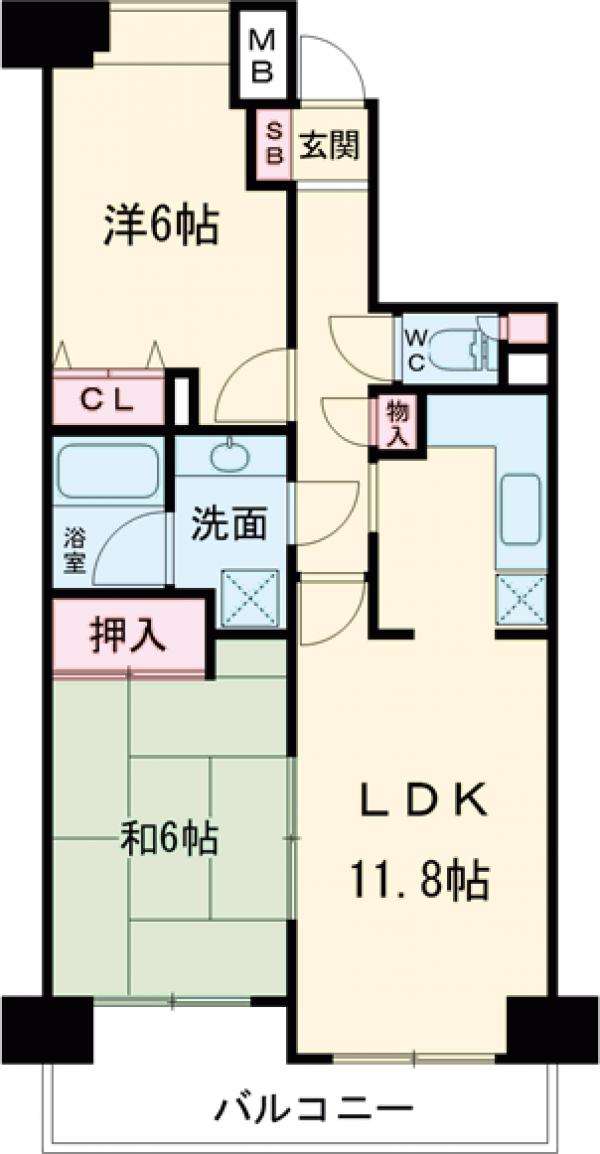 ステイツ西立川昭和記念公園の間取り
