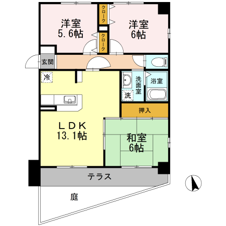 メゾン第六初島の間取り