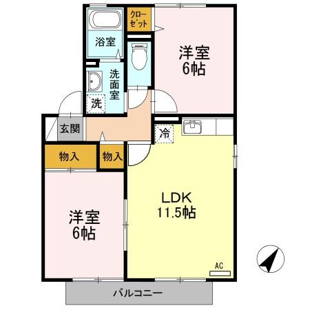 プルミエ徳聖 Aの間取り