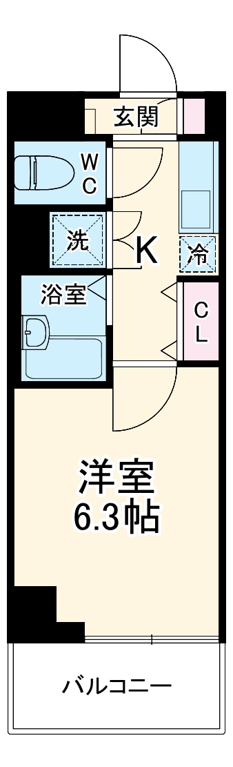 スパシエカステロ新都心の間取り