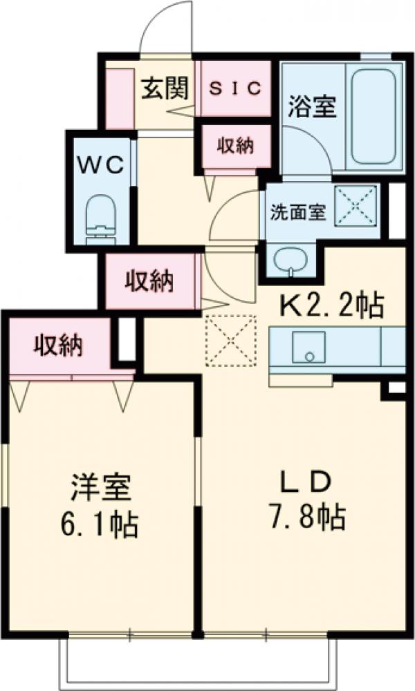 Y3ツルタパナハイツBの間取り