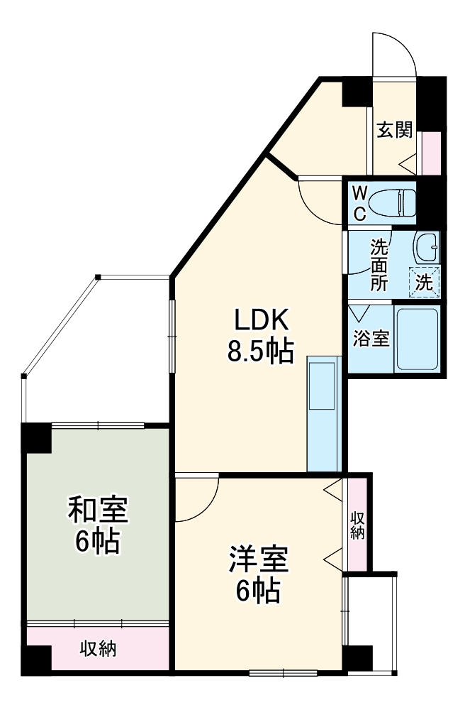 エドケンベルトピア豊中Ⅰの間取り