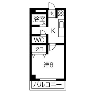 エクセル二村台・4C号室の間取り