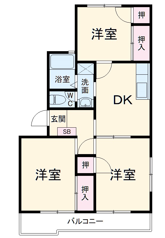 吉沢マンションの間取り