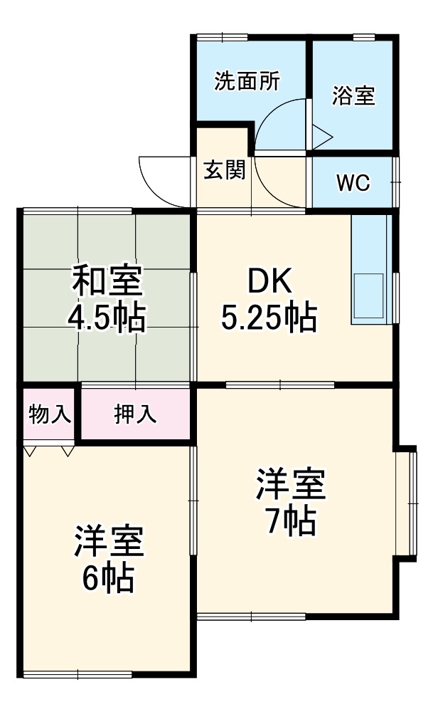 ヴィラ石原G棟の間取り