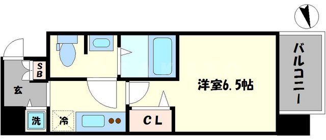 スワンズシティ北堀江の間取り