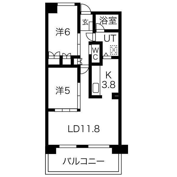 三向ハイツ元今泉の間取り