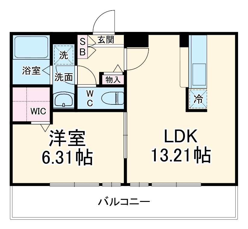 リブリ・膝折の間取り