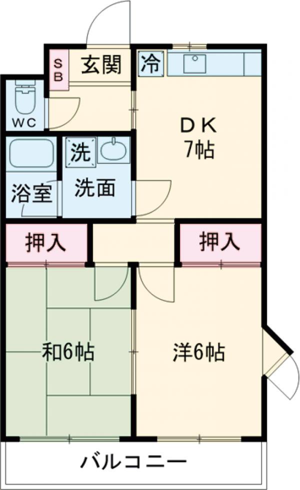 本宿町の完工年月(1981年1月)築の賃貸マンションの間取り