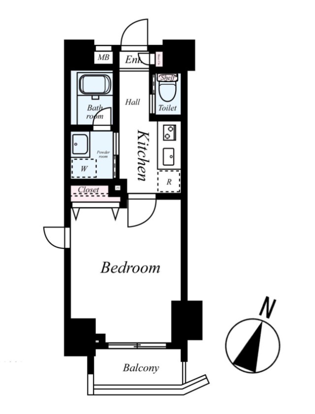 レーヴ飛鳥山フェルクルールの間取り