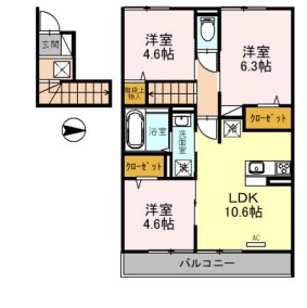 シンヤ壱番館の間取り