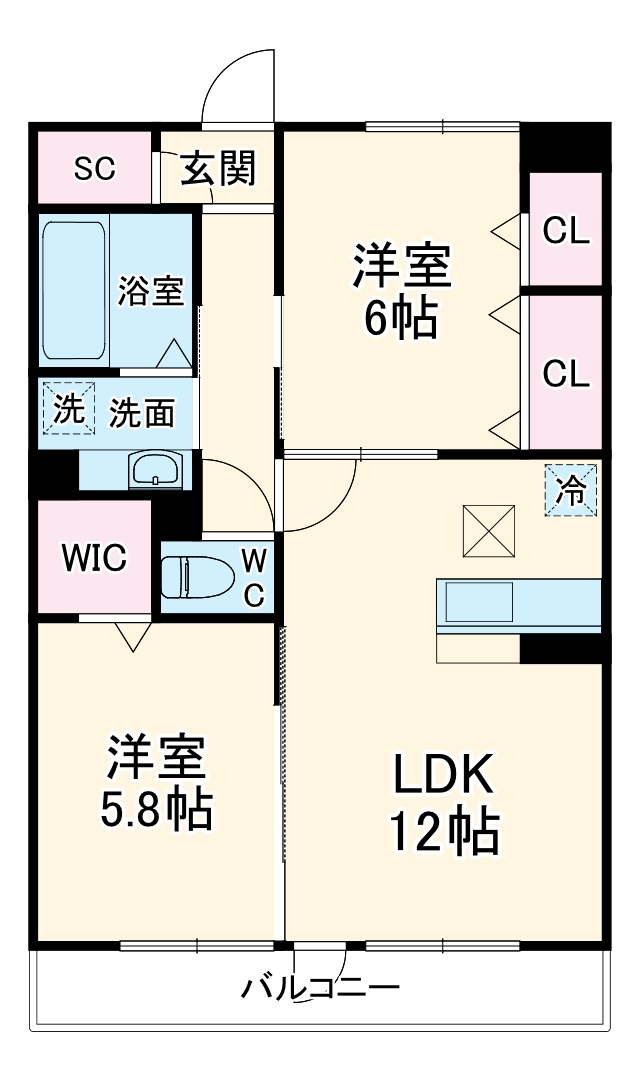 ルシエール上尾原市の間取り