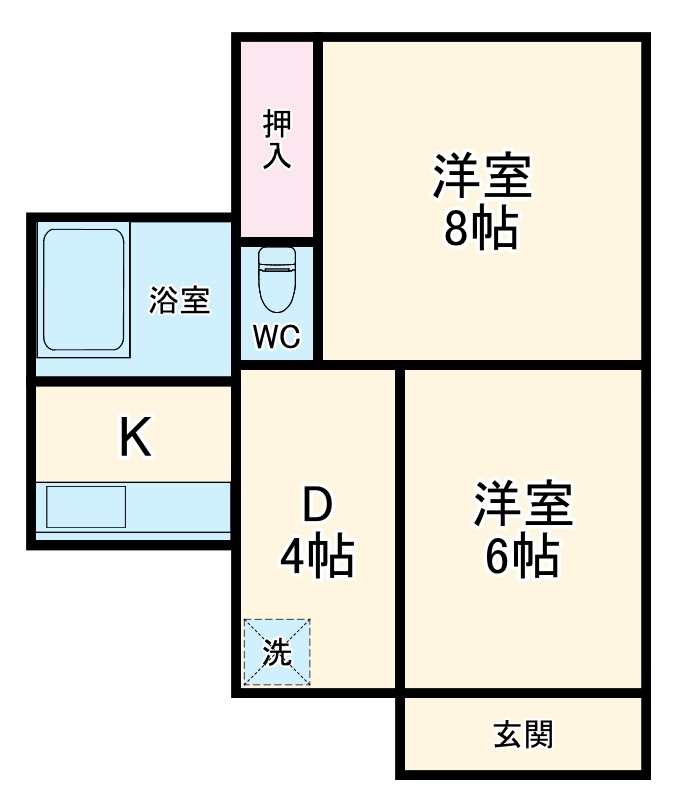 宮内戸建・1号室の間取り