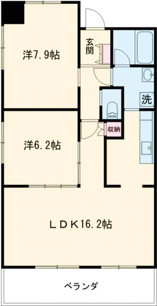 三向ハイツ元今泉の間取り