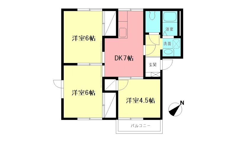 メゾンTANA・Aの間取り