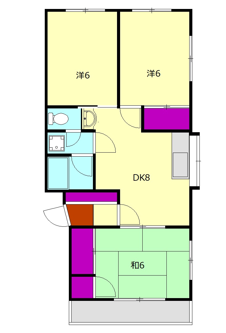 パレスフカワの間取り