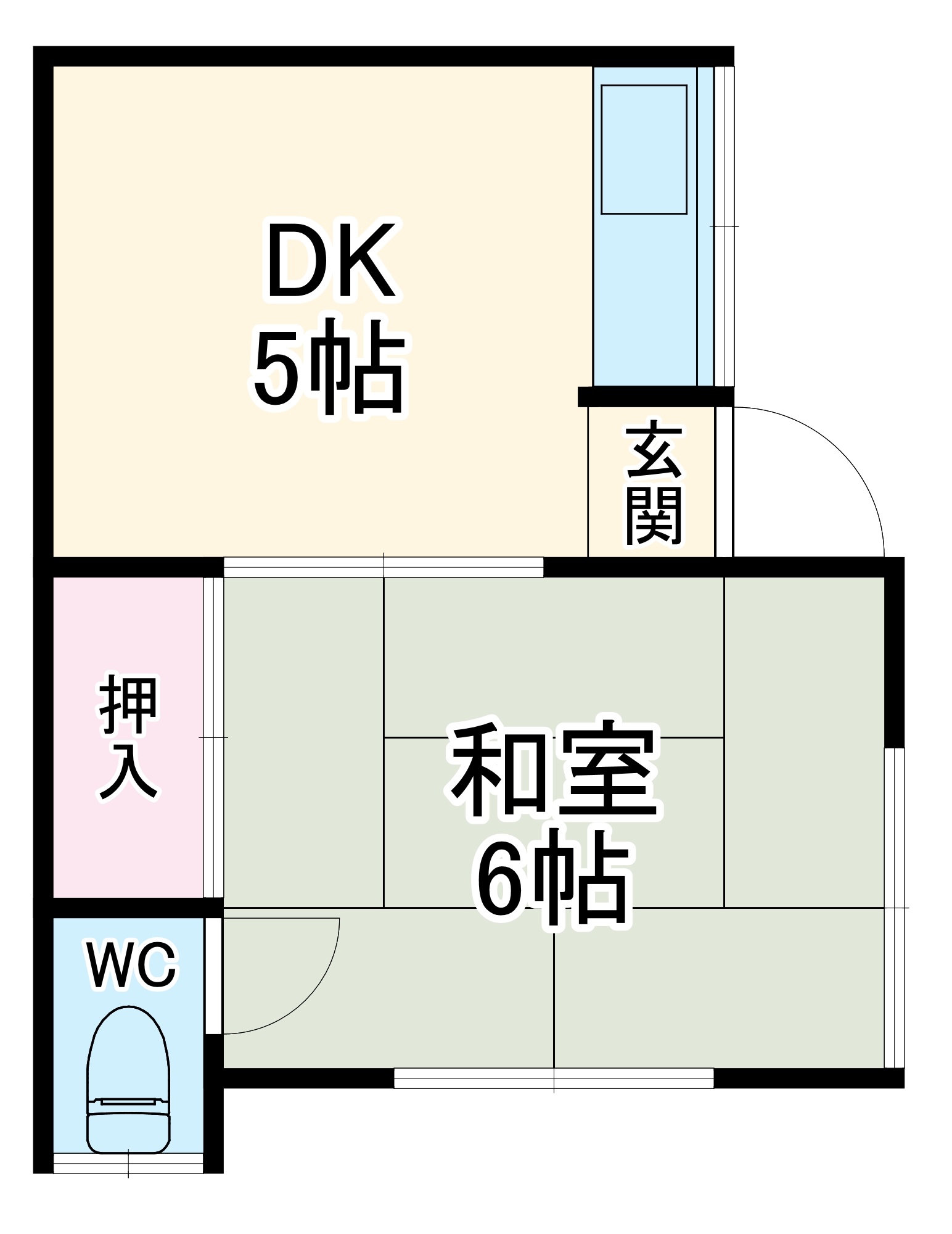 萩原荘・202号室の間取り