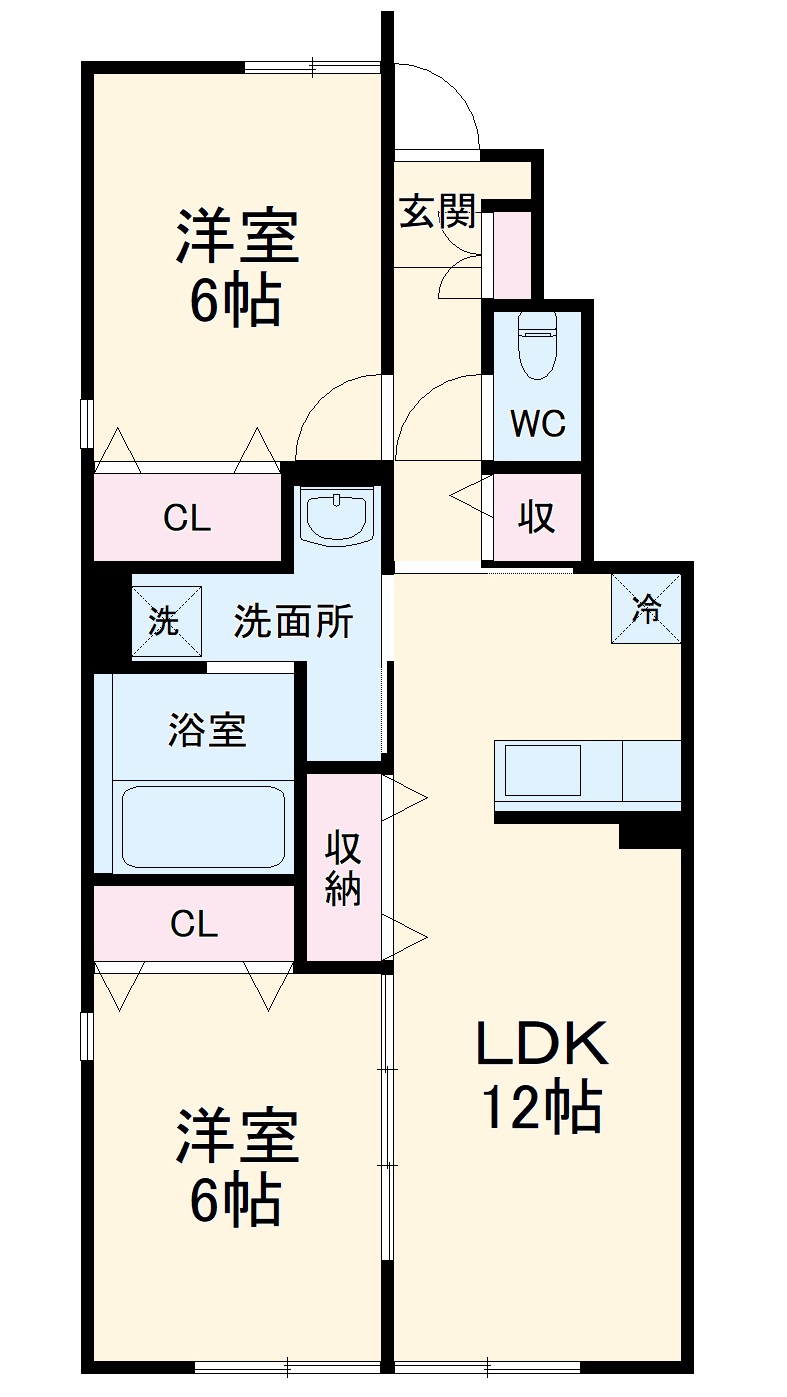 コンフォール片坪の間取り