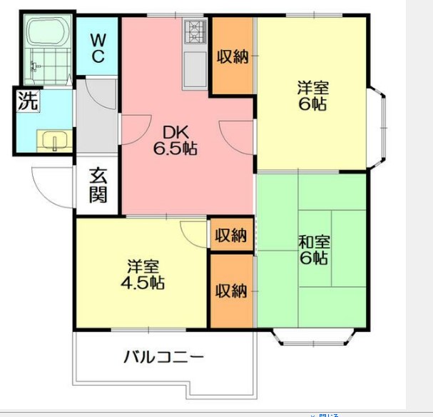 サンモール清水Bの間取り