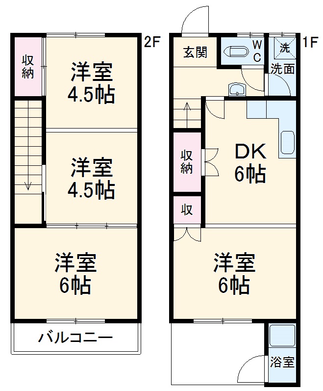 新神戸コーポの間取り