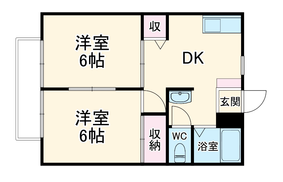 メゾンテヅカ　Ａ・203号室の間取り