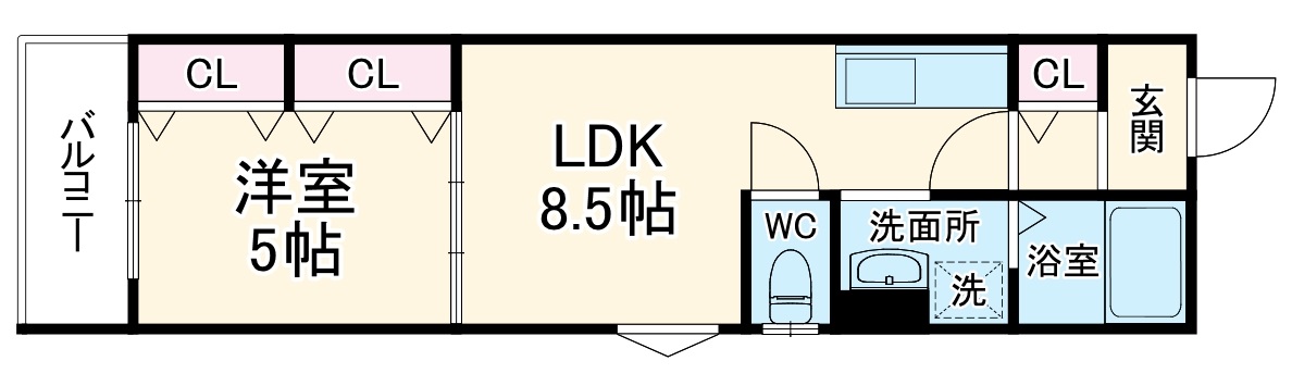 クリエオーレ福町Ⅱの間取り