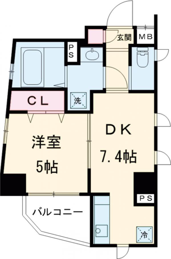NY大和マンション・402号室の間取り