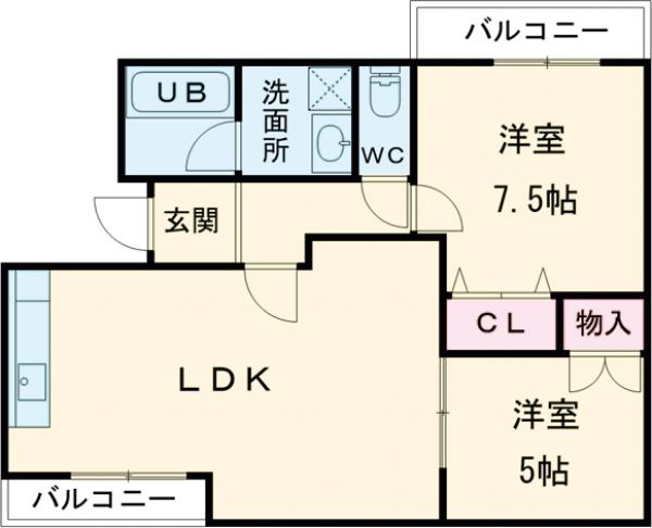 ＭＴリズプレイス・201号室の間取り