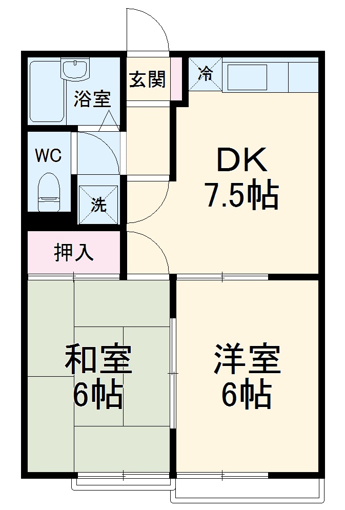 ラベンダーハイツA棟の間取り