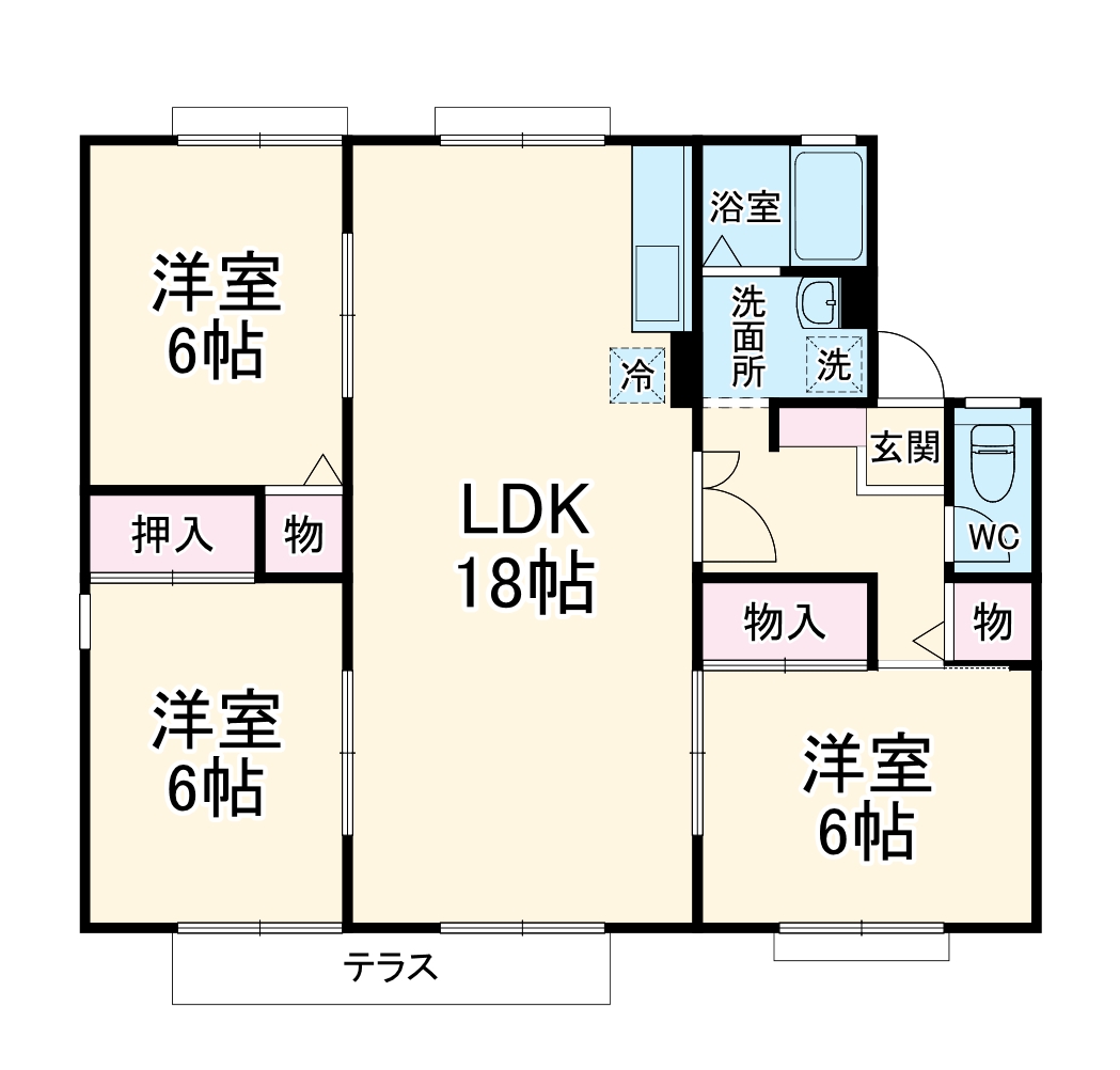 セジュール碧 Aの間取り