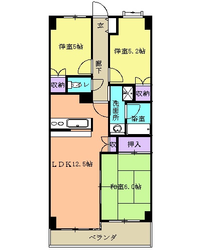 エクセレンス元町の間取り