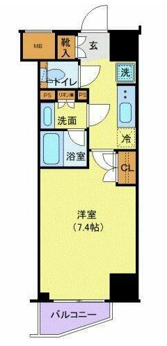 若松町の完工年月(2018年3月)築の賃貸マンションの間取り